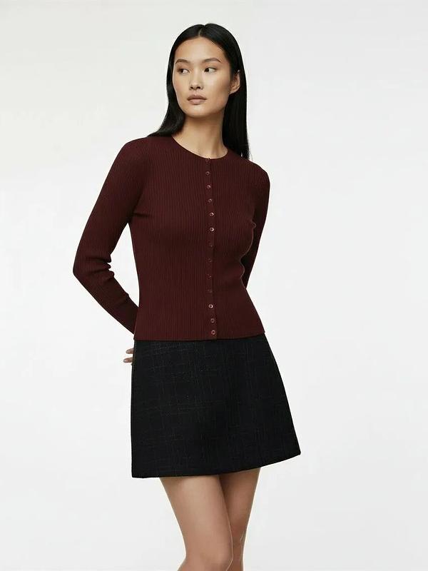Cardigan Côtelé Boutonné